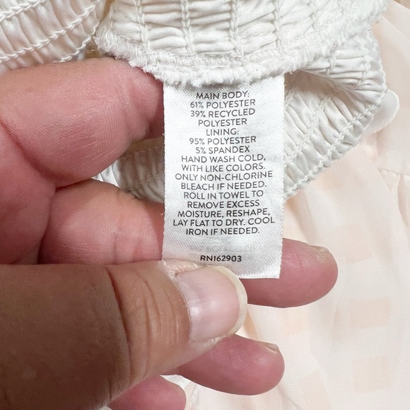 Rachel Parcell Pink Gingham Chiffon Sheer Puff Sleeve Top and Tiered Skirt Set - Picture 6 of 8